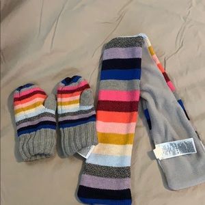 Toddler scarf and mittens set